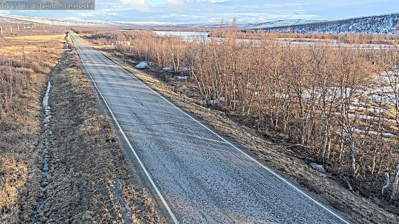 Weather Camera Image Väg 21 Enontekis, Saarikoski, Enontekiö, Lappi
