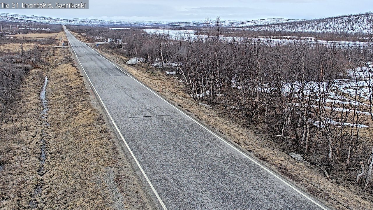 Weather Camera Image Väg 21 Enontekis, Saarikoski, Enontekiö, Lappi