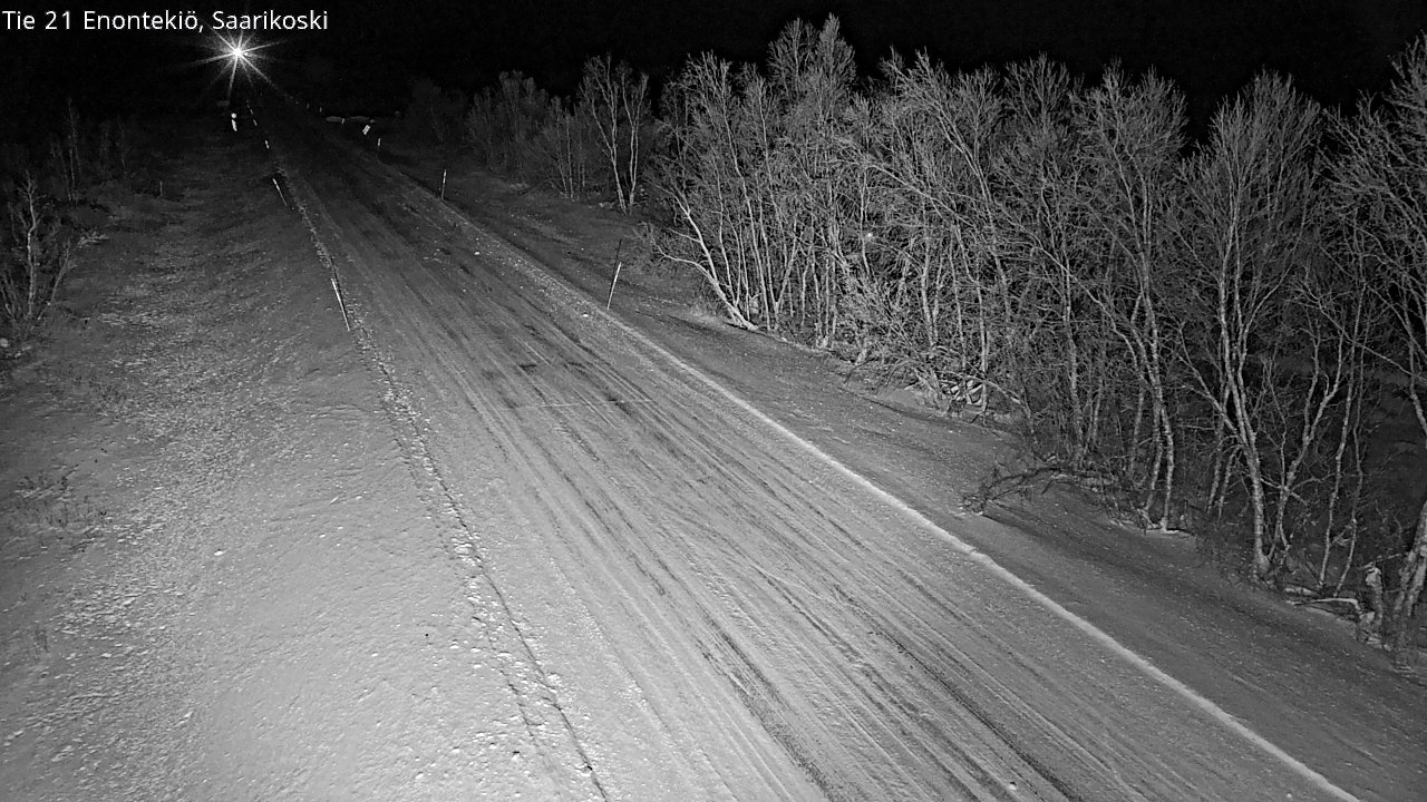 Weather Camera Image Väg 21 Enontekis, Saarikoski, Enontekiö, Lappi