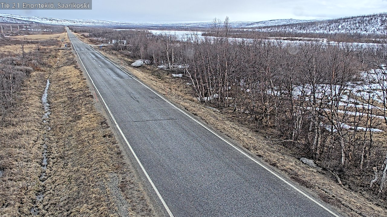 Weather Camera Image Väg 21 Enontekis, Saarikoski, Enontekiö, Lappi