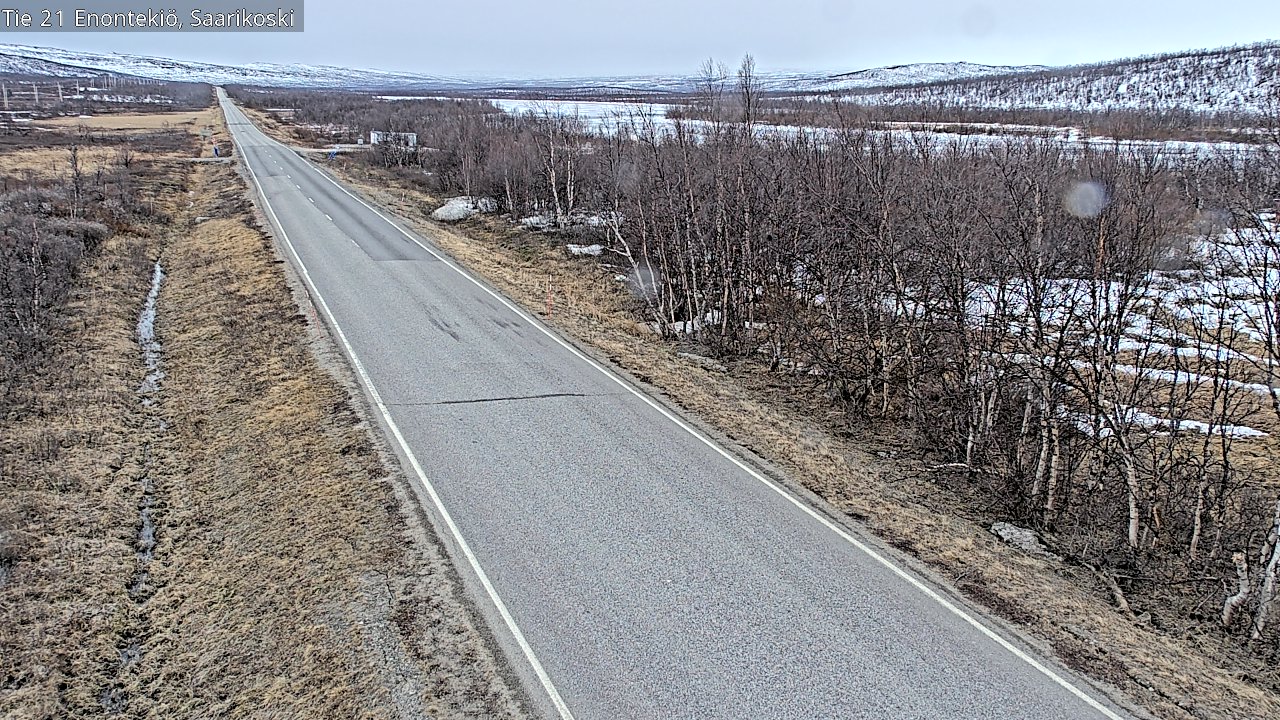 Weather Camera Image Väg 21 Enontekis, Saarikoski, Enontekiö, Lappi