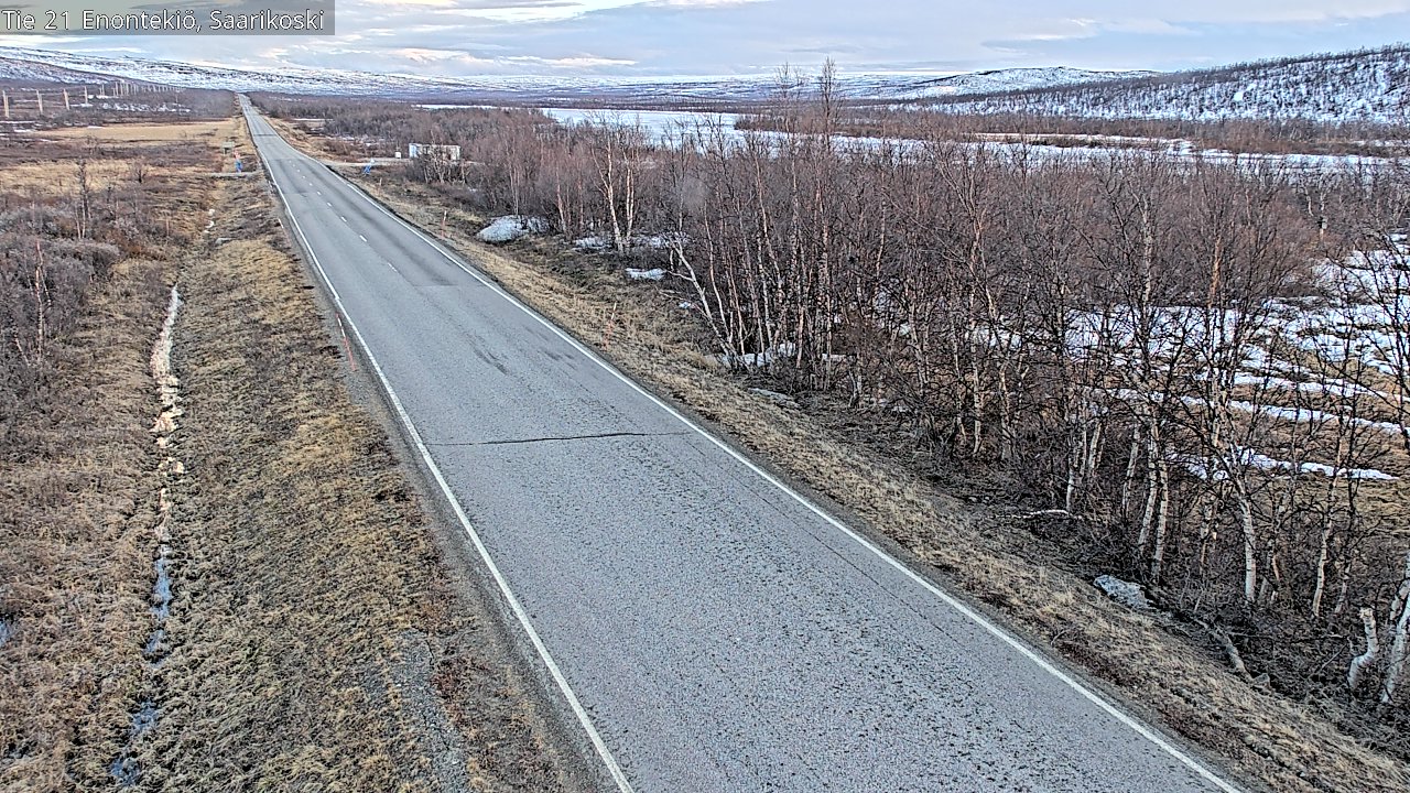 Weather Camera Image Väg 21 Enontekis, Saarikoski, Enontekiö, Lappi