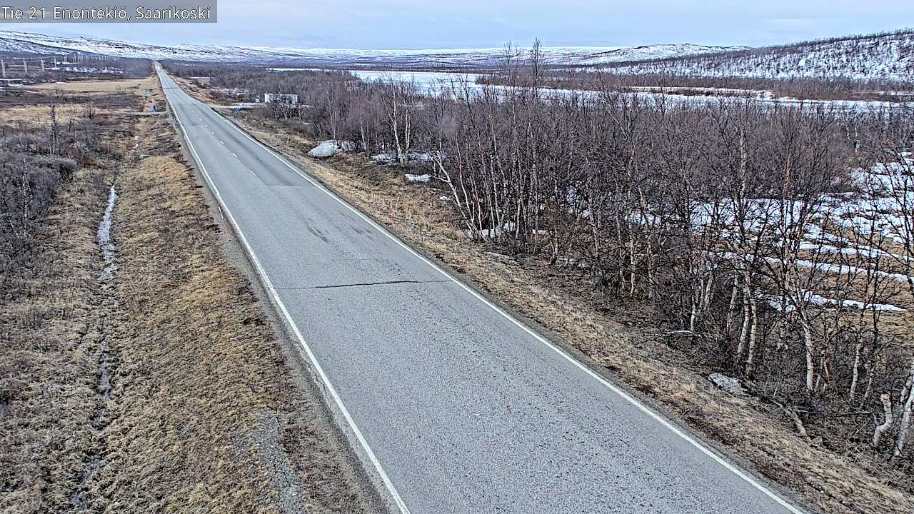 Weather Camera Image Väg 21 Enontekis, Saarikoski, Enontekiö, Lappi