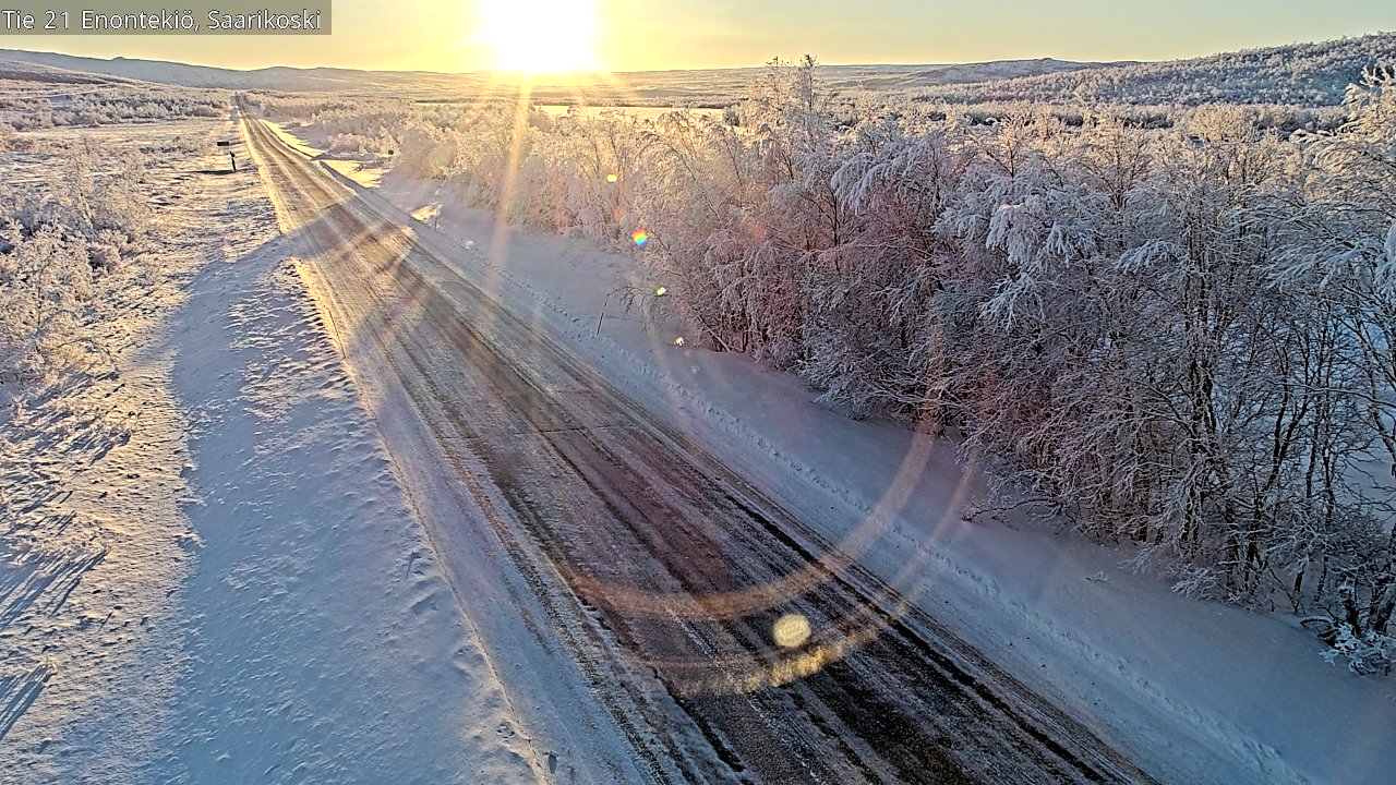 Weather Camera Image Road 21 Enontekiö, Saarikoski, Enontekiö, Lappi