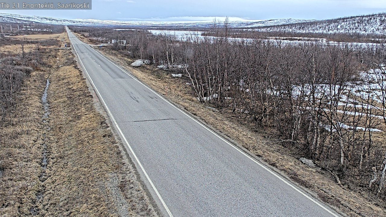 Weather Camera Image Väg 21 Enontekis, Saarikoski, Enontekiö, Lappi