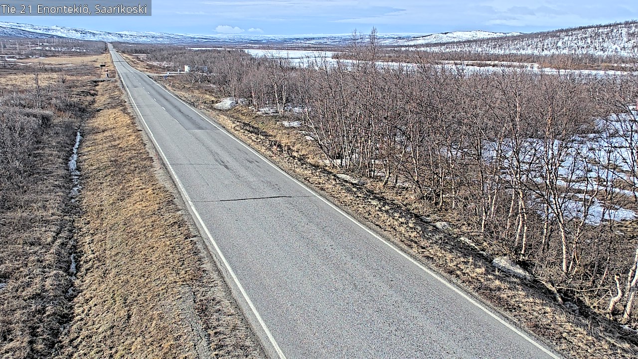 Weather Camera Image Väg 21 Enontekis, Saarikoski, Enontekiö, Lappi