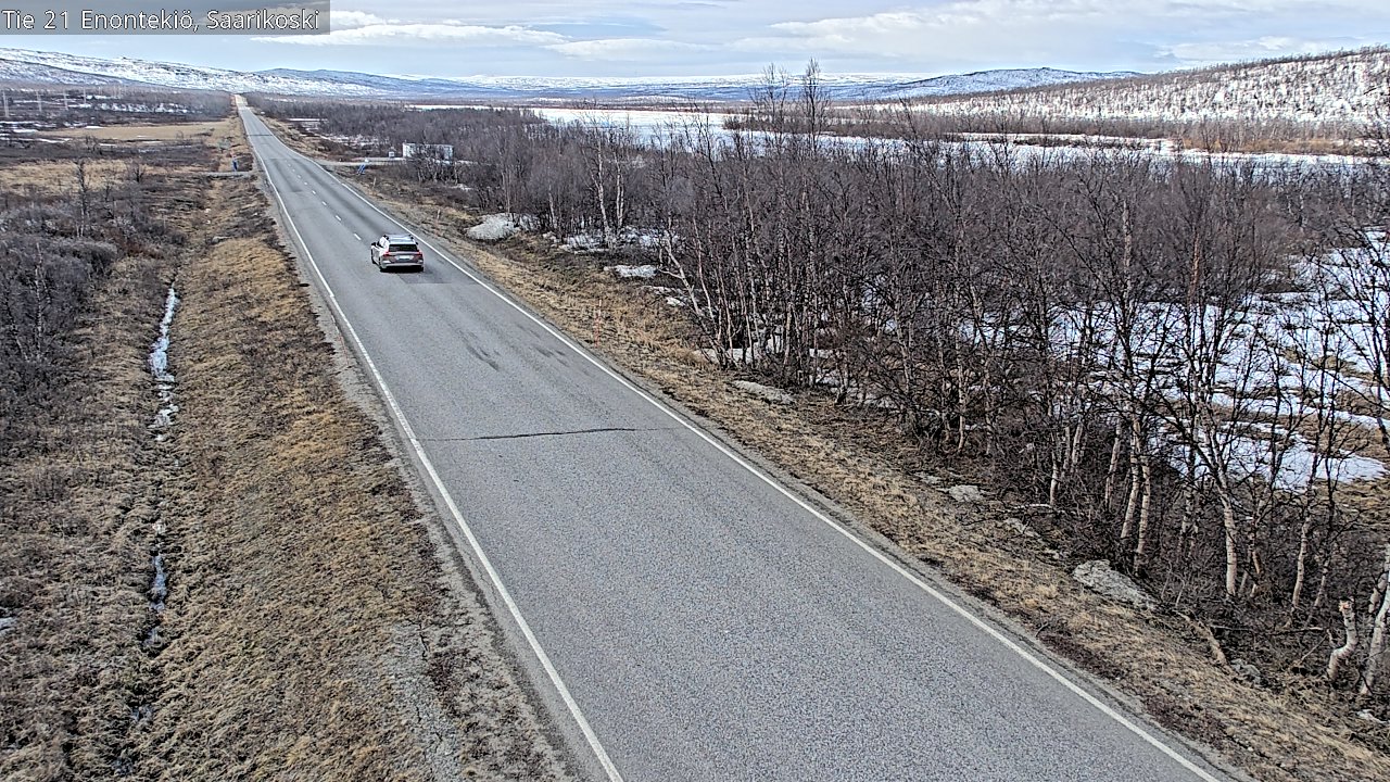 Weather Camera Image Väg 21 Enontekis, Saarikoski, Enontekiö, Lappi