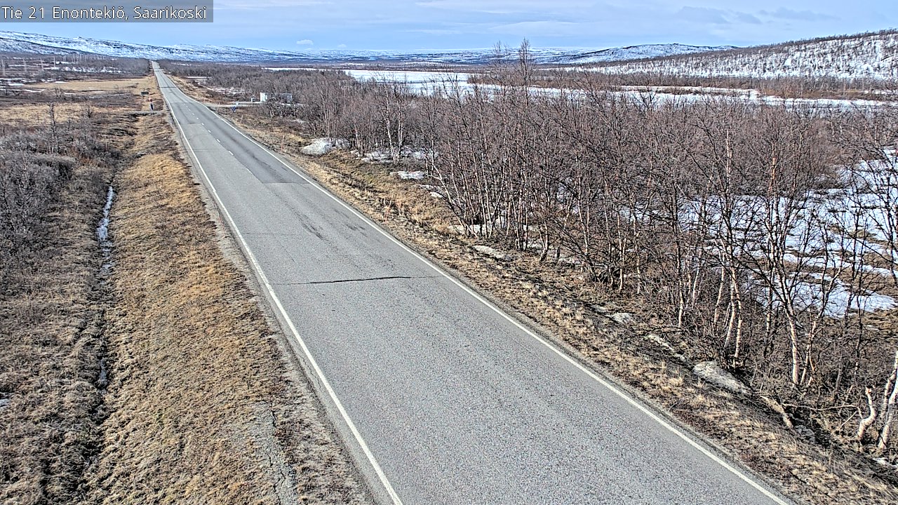 Weather Camera Image Väg 21 Enontekis, Saarikoski, Enontekiö, Lappi