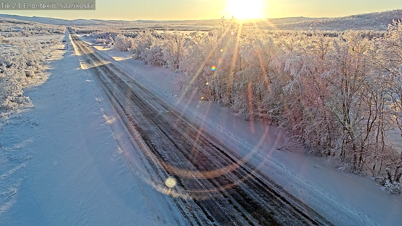 Weather Camera Image Väg 21 Enontekis, Saarikoski, Enontekiö, Lappi