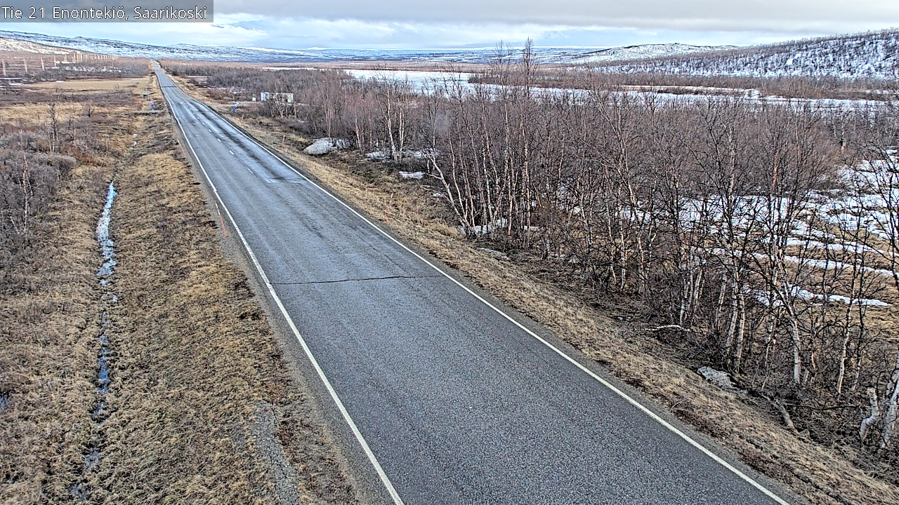 Weather Camera Image Väg 21 Enontekis, Saarikoski, Enontekiö, Lappi