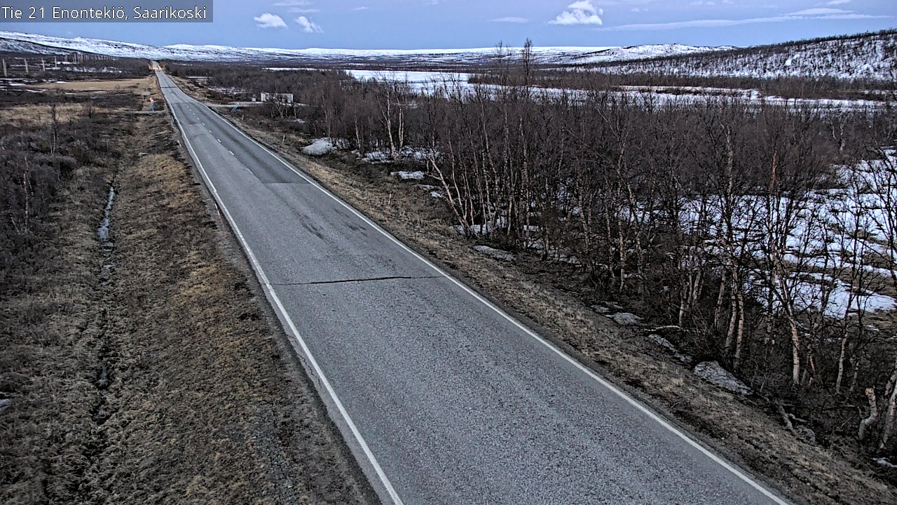 Weather Camera Image Väg 21 Enontekis, Saarikoski, Enontekiö, Lappi
