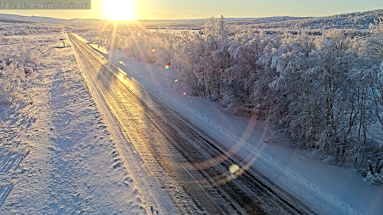 Weather Camera Image Road 21 Enontekiö, Saarikoski, Enontekiö, Lappi