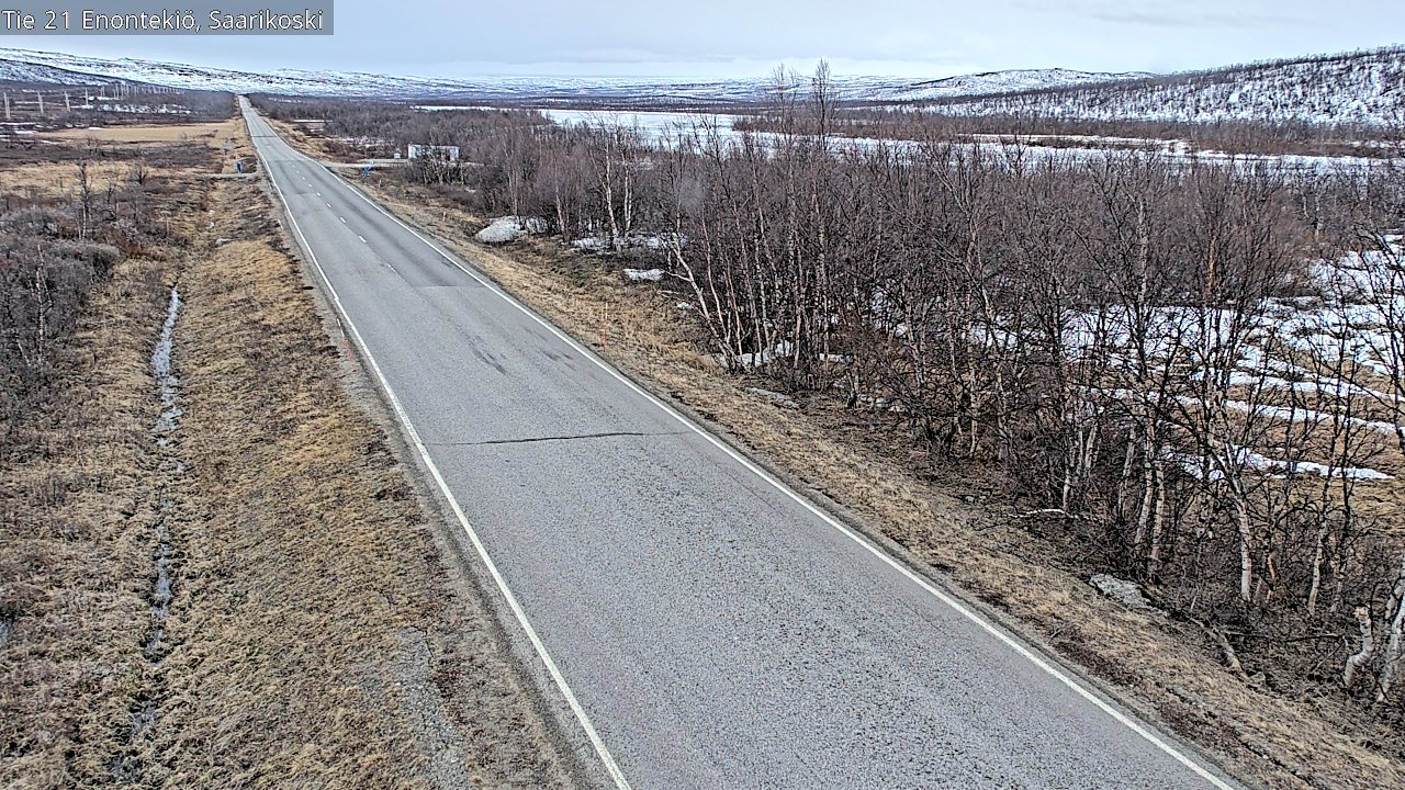 Weather Camera Image Väg 21 Enontekis, Saarikoski, Enontekiö, Lappi