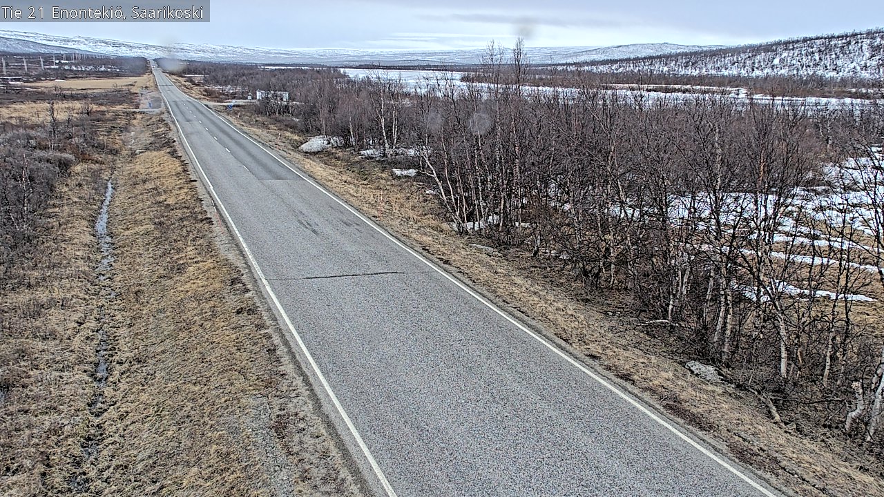 Weather Camera Image Väg 21 Enontekis, Saarikoski, Enontekiö, Lappi