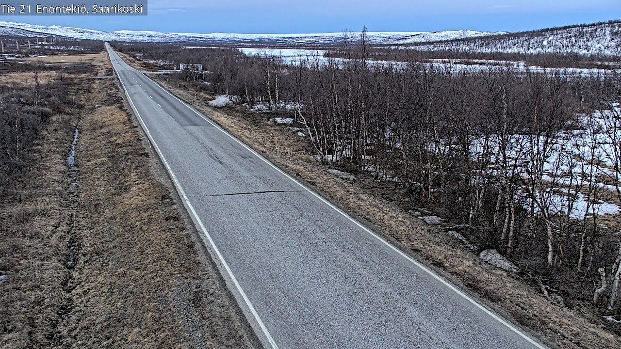 Weather Camera Image Väg 21 Enontekis, Saarikoski, Enontekiö, Lappi