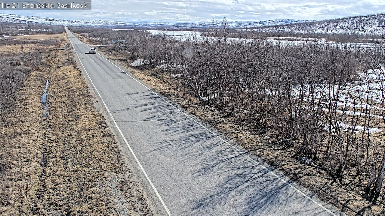 Weather Camera Image Väg 21 Enontekis, Saarikoski, Enontekiö, Lappi