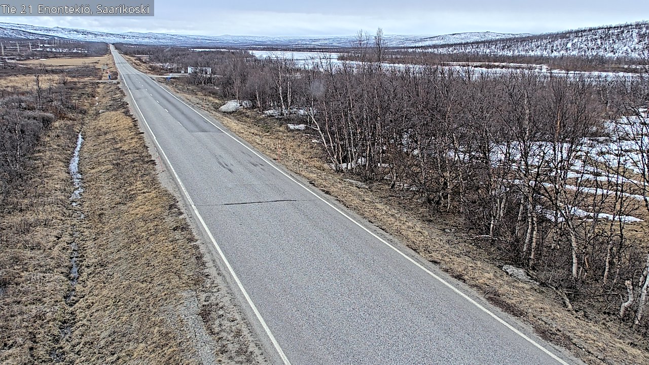 Weather Camera Image Väg 21 Enontekis, Saarikoski, Enontekiö, Lappi