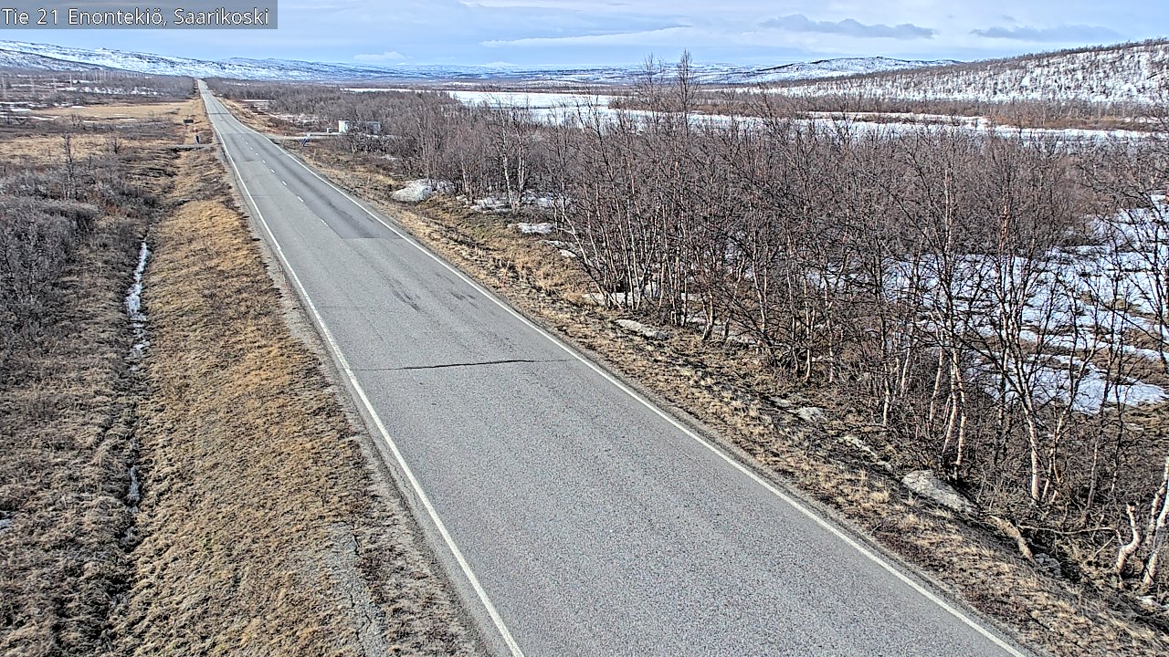 Weather Camera Image Väg 21 Enontekis, Saarikoski, Enontekiö, Lappi