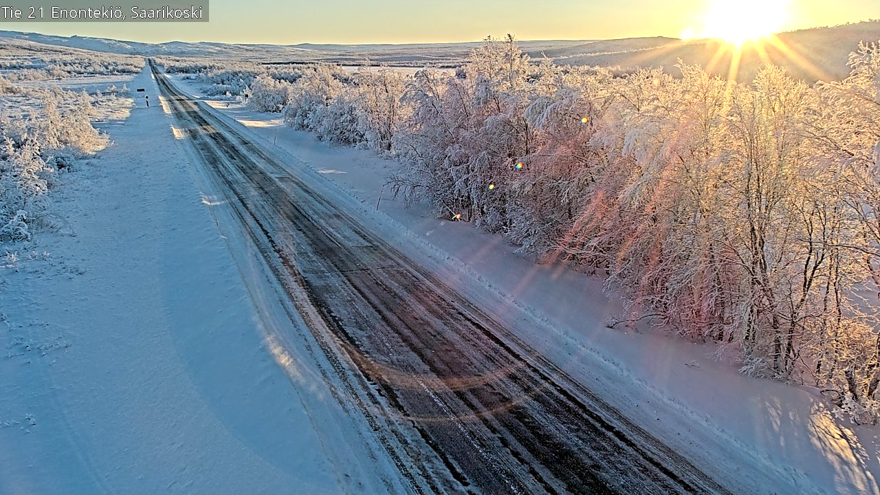 Weather Camera Image Väg 21 Enontekis, Saarikoski, Enontekiö, Lappi