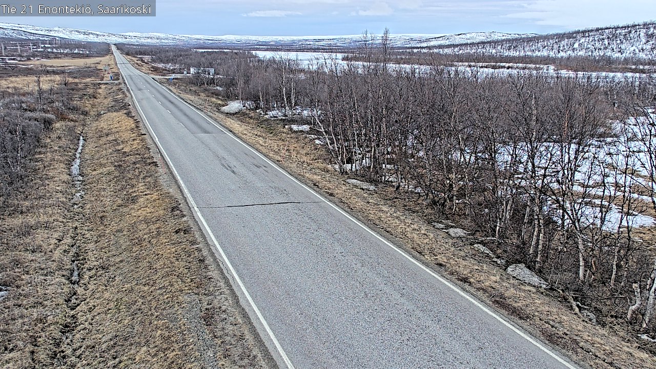 Weather Camera Image Väg 21 Enontekis, Saarikoski, Enontekiö, Lappi