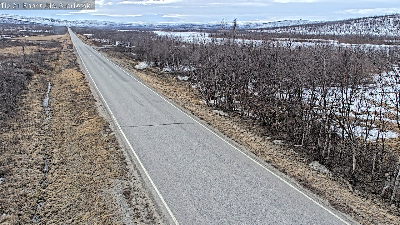 Weather Camera Image Väg 21 Enontekis, Saarikoski, Enontekiö, Lappi