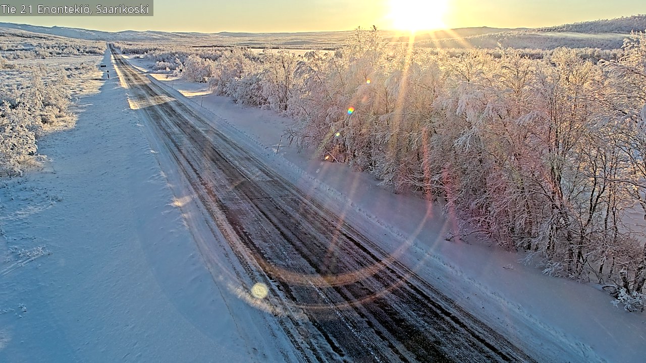 Weather Camera Image Väg 21 Enontekis, Saarikoski, Enontekiö, Lappi
