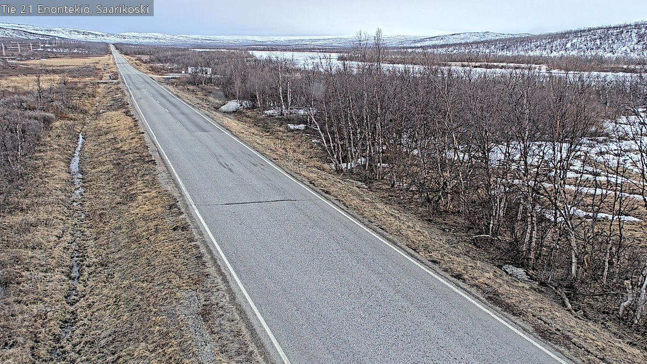 Weather Camera Image Väg 21 Enontekis, Saarikoski, Enontekiö, Lappi