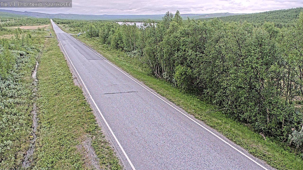 Weather Camera Image Road 21 Enontekiö, Saarikoski, Enontekiö, Lappi