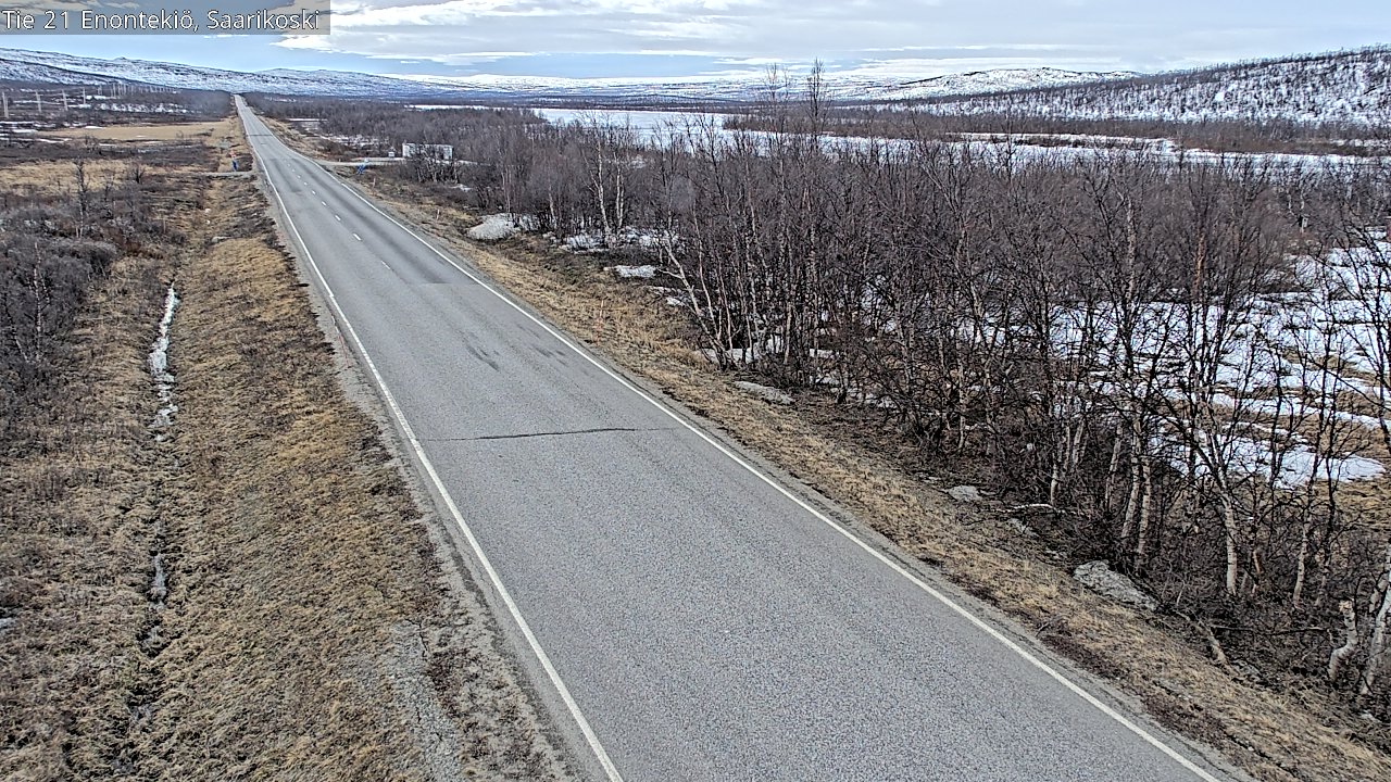 Weather Camera Image Väg 21 Enontekis, Saarikoski, Enontekiö, Lappi