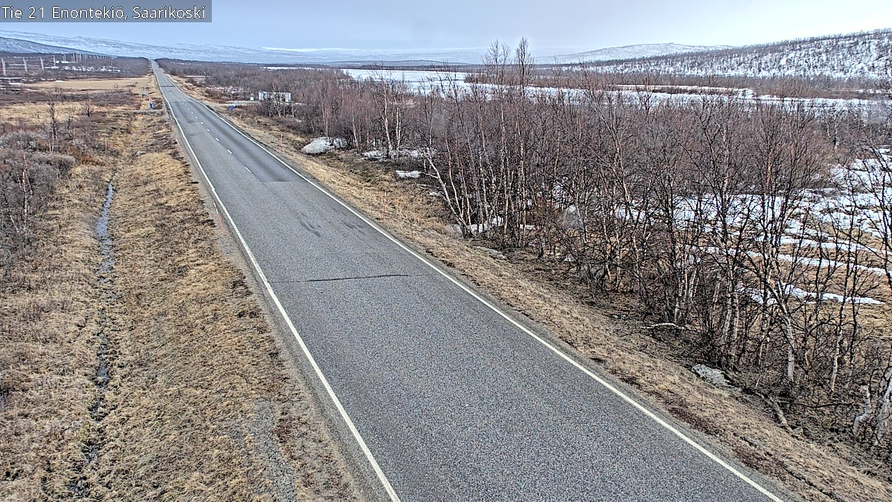 Weather Camera Image Väg 21 Enontekis, Saarikoski, Enontekiö, Lappi