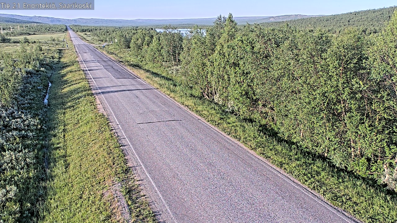 Weather Camera Image Väg 21 Enontekis, Saarikoski, Enontekiö, Lappi