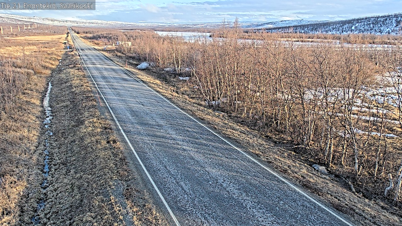 Weather Camera Image Väg 21 Enontekis, Saarikoski, Enontekiö, Lappi