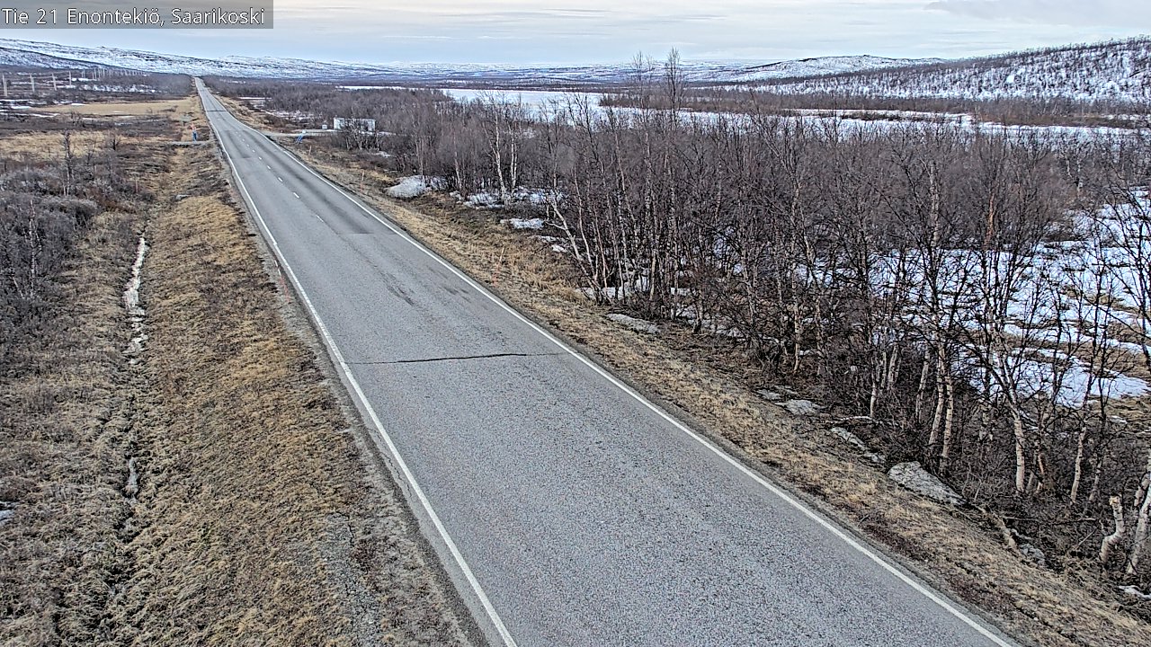 Weather Camera Image Väg 21 Enontekis, Saarikoski, Enontekiö, Lappi