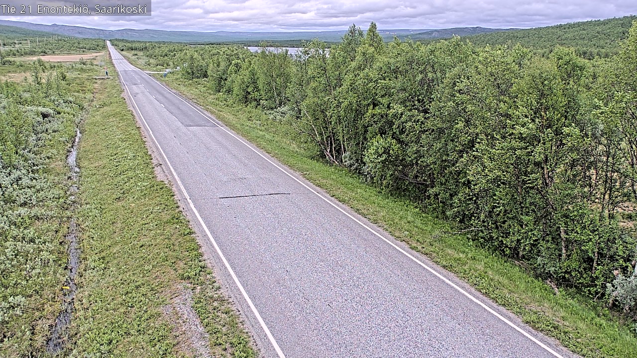 Weather Camera Image Väg 21 Enontekis, Saarikoski, Enontekiö, Lappi