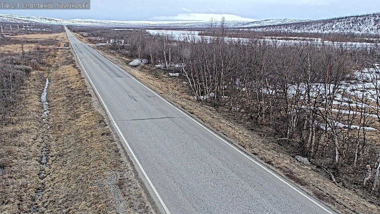 Weather Camera Image Väg 21 Enontekis, Saarikoski, Enontekiö, Lappi