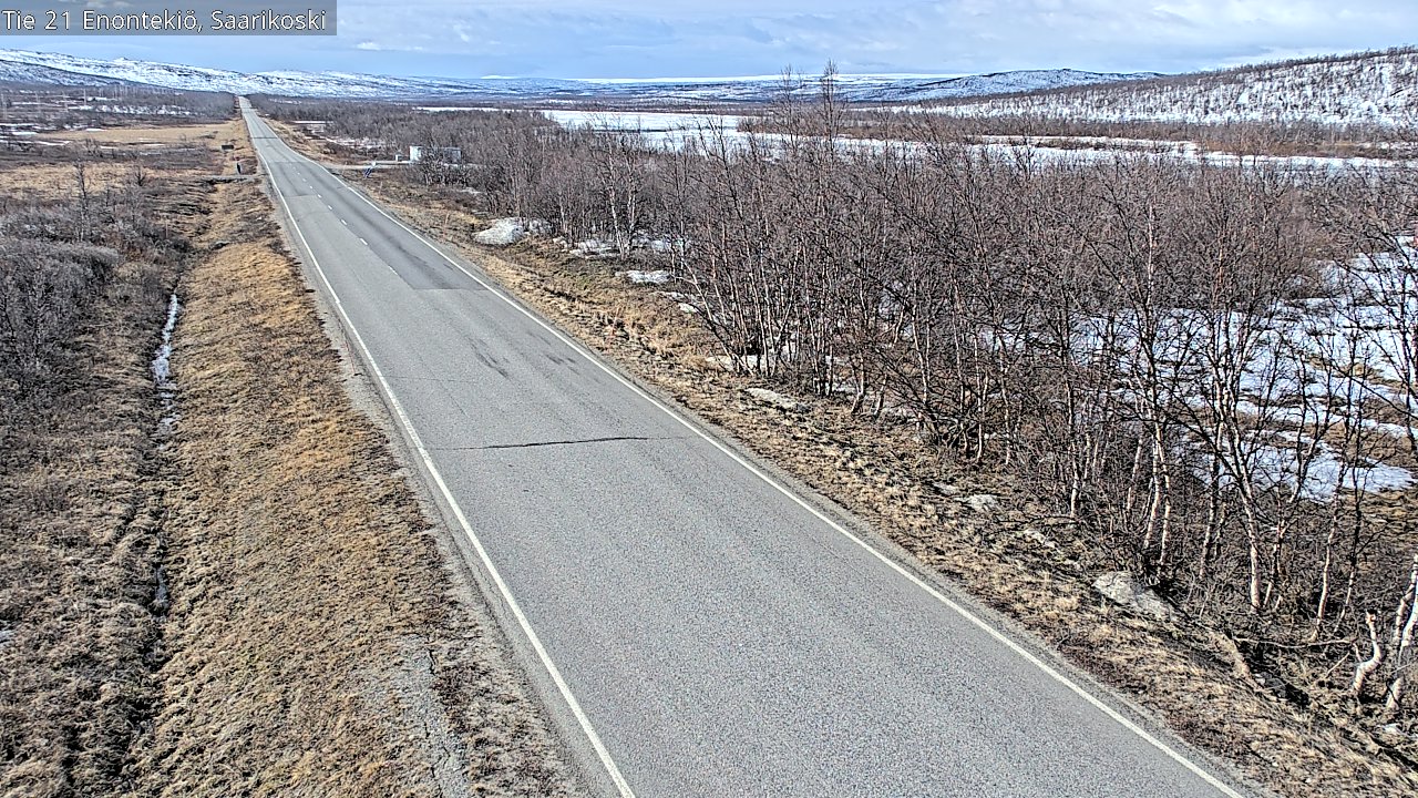 Weather Camera Image Väg 21 Enontekis, Saarikoski, Enontekiö, Lappi
