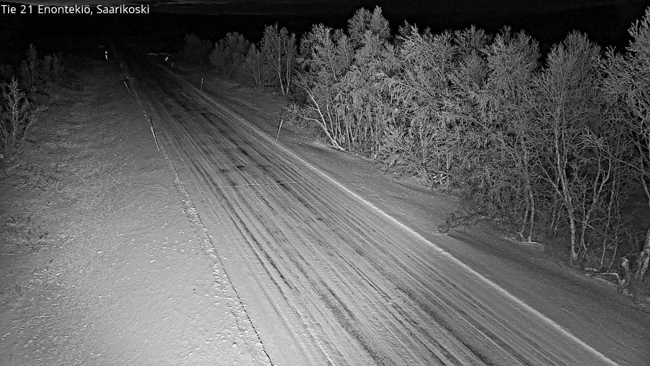 Weather Camera Image Väg 21 Enontekis, Saarikoski, Enontekiö, Lappi