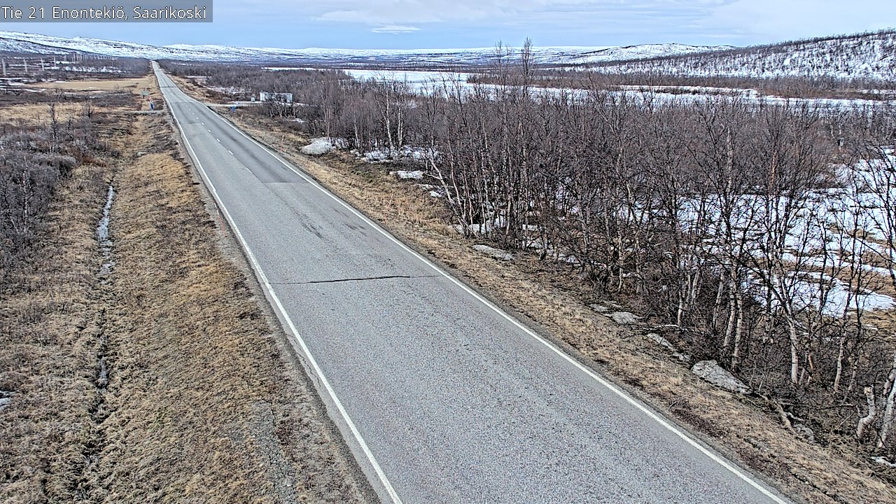 Weather Camera Image Väg 21 Enontekis, Saarikoski, Enontekiö, Lappi