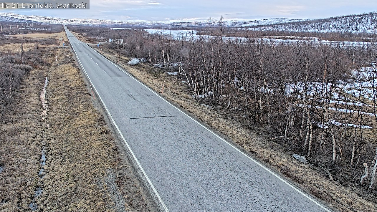 Weather Camera Image Road 21 Enontekiö, Saarikoski, Enontekiö, Lappi