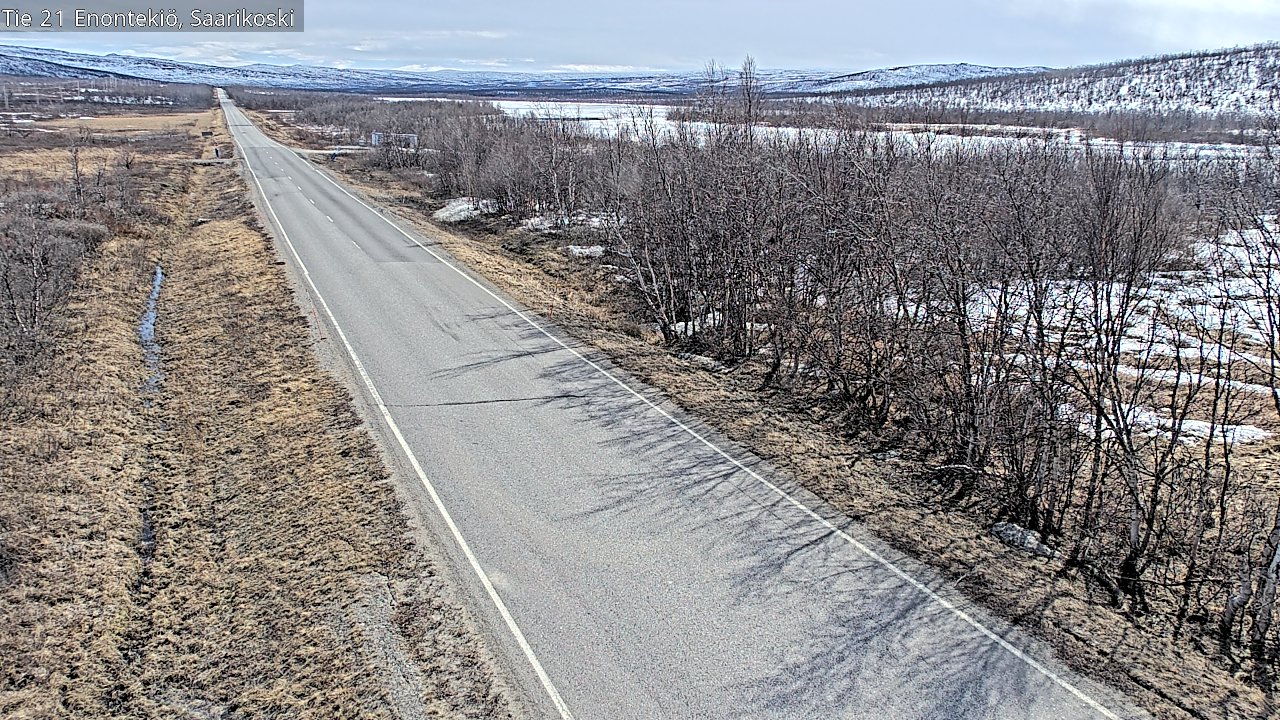 Weather Camera Image Väg 21 Enontekis, Saarikoski, Enontekiö, Lappi