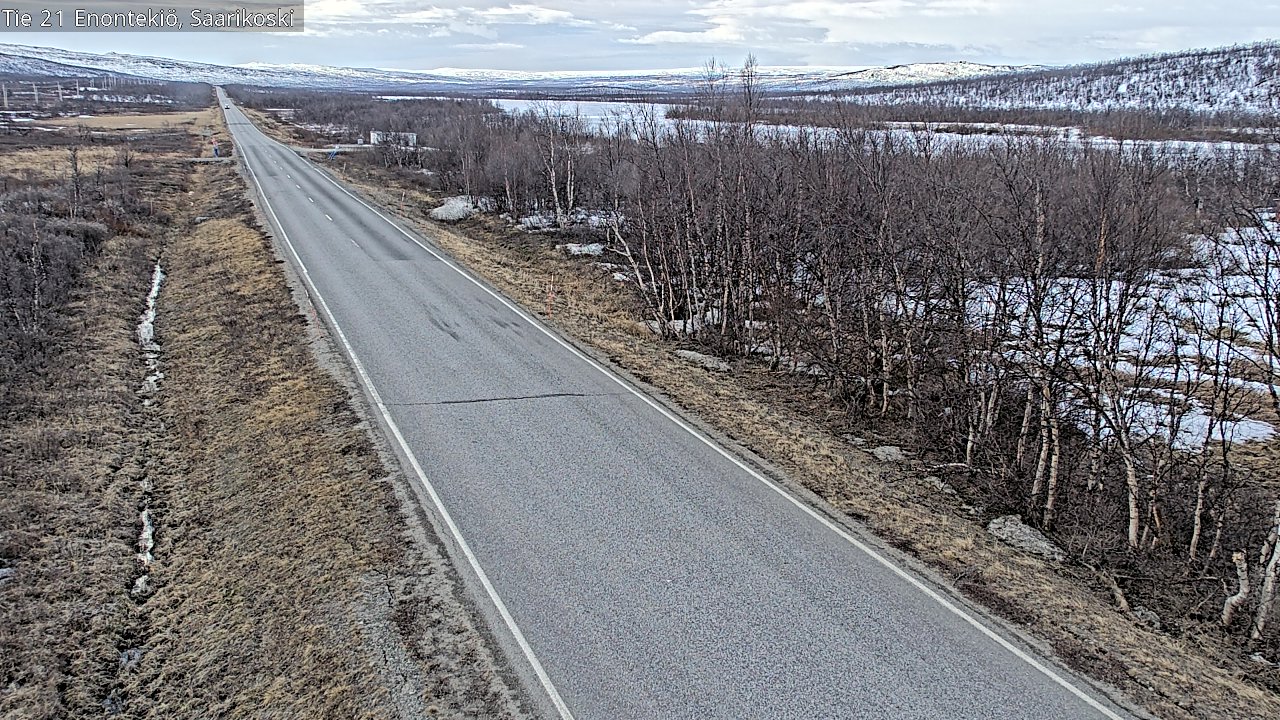 Weather Camera Image Väg 21 Enontekis, Saarikoski, Enontekiö, Lappi