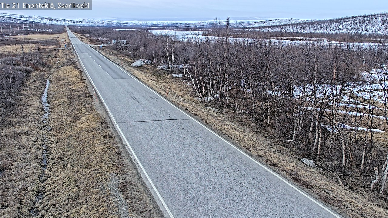 Weather Camera Image Väg 21 Enontekis, Saarikoski, Enontekiö, Lappi