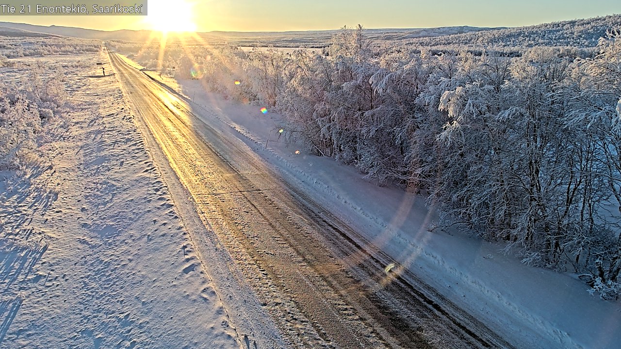 Weather Camera Image Road 21 Enontekiö, Saarikoski, Enontekiö, Lappi
