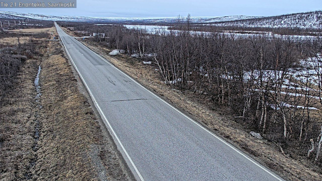 Weather Camera Image Väg 21 Enontekis, Saarikoski, Enontekiö, Lappi