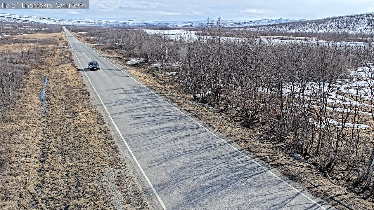 Weather Camera Image Väg 21 Enontekis, Saarikoski, Enontekiö, Lappi