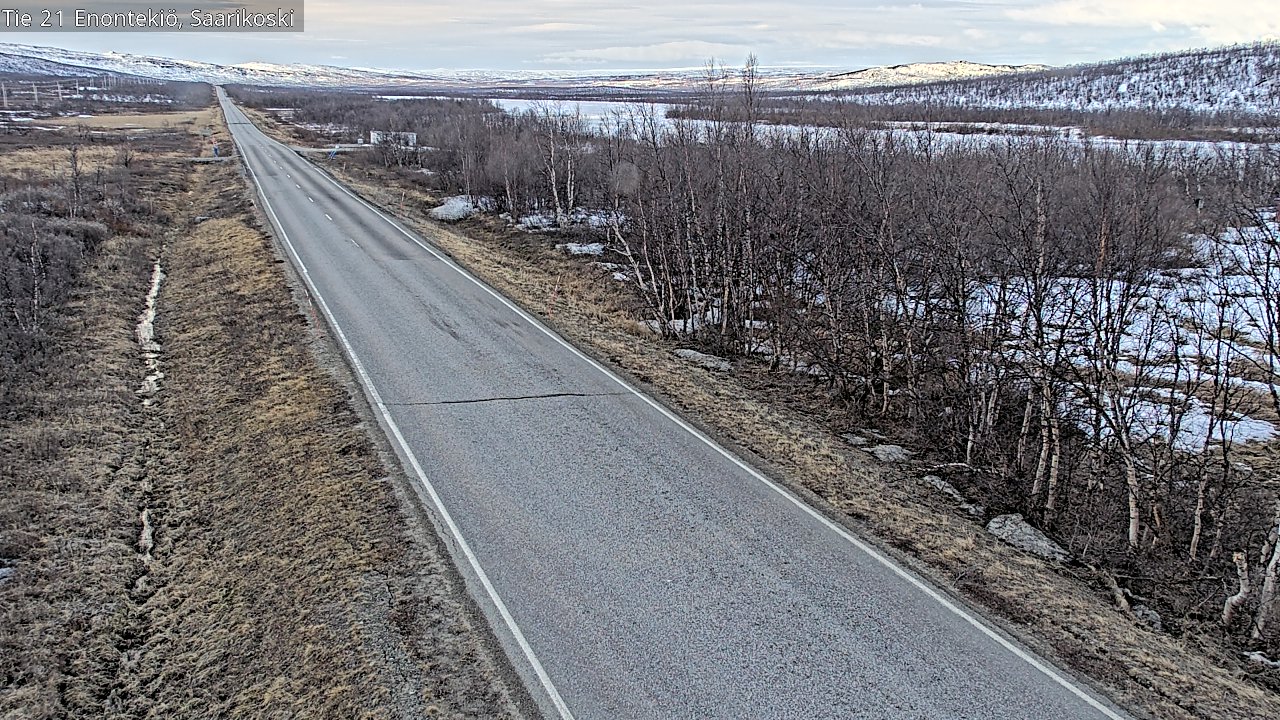 Weather Camera Image Väg 21 Enontekis, Saarikoski, Enontekiö, Lappi
