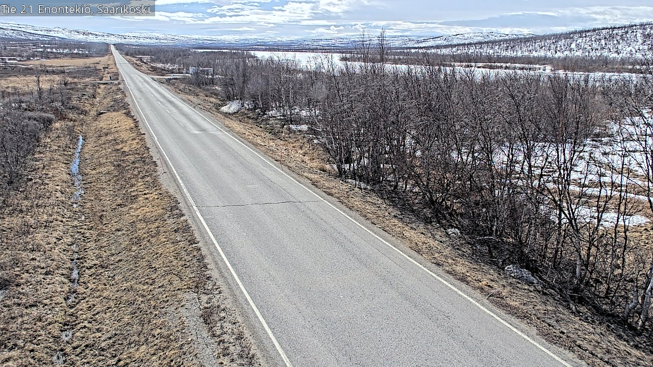 Weather Camera Image Väg 21 Enontekis, Saarikoski, Enontekiö, Lappi