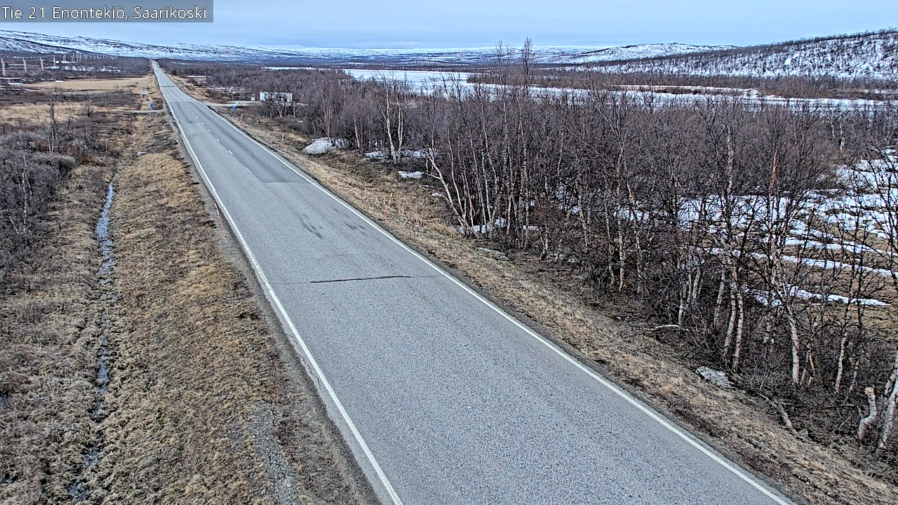 Weather Camera Image Väg 21 Enontekis, Saarikoski, Enontekiö, Lappi