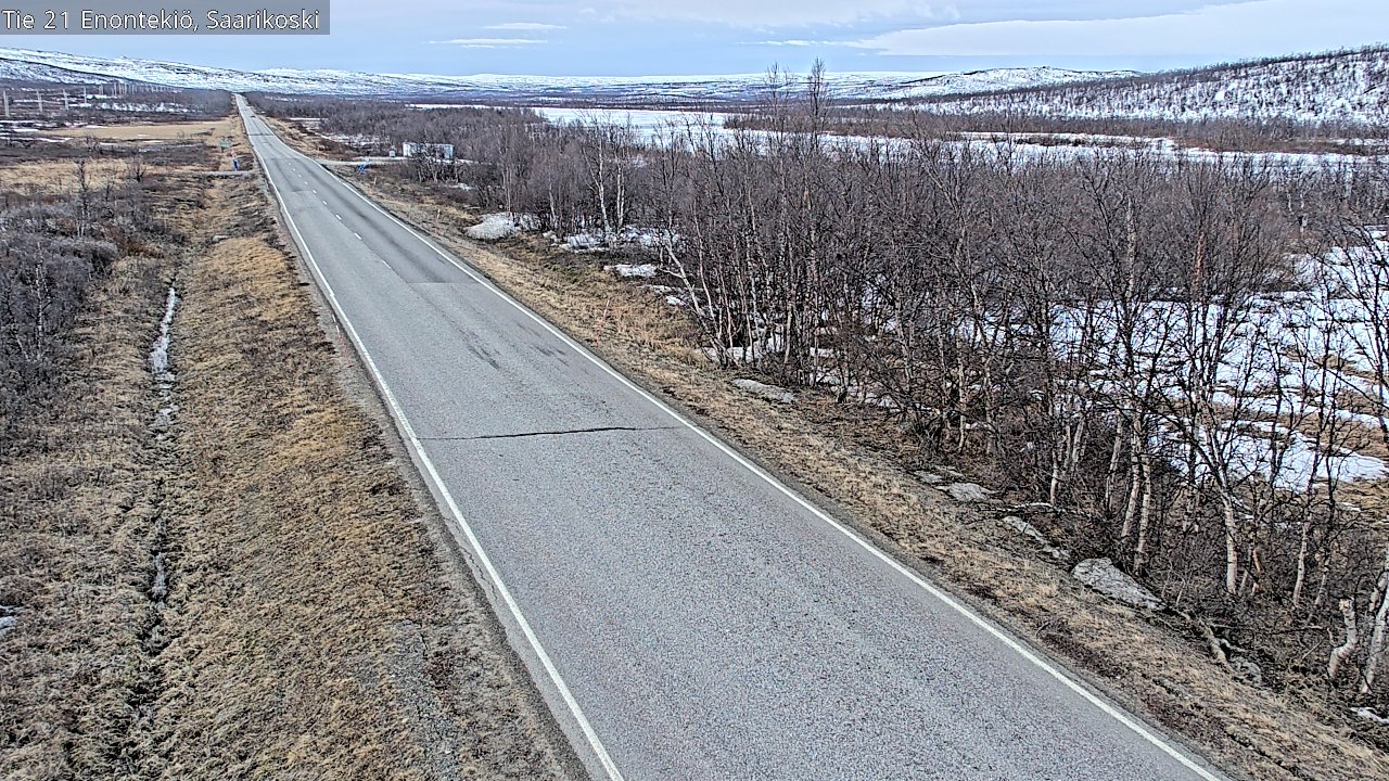 Weather Camera Image Väg 21 Enontekis, Saarikoski, Enontekiö, Lappi