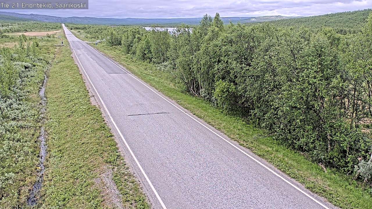 Weather Camera Image Road 21 Enontekiö, Saarikoski, Enontekiö, Lappi